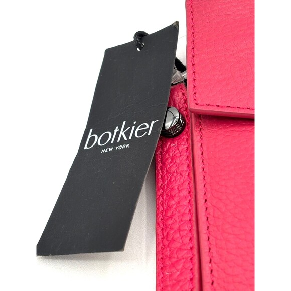 Botkier NY Valentina Wristlet Party Pink Leather Turn Lock Front Zipper Top NWT - Picture 4 of 16